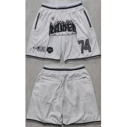 Men Las Vegas Raiders White Shorts