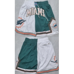 Men Maimi Dolphins Aqua White Shorts