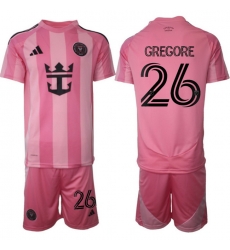 Men Inter Miami CF 2026 Soccer Jerseys Pink #26 GREGORE Men Inter Miami CF 2026 Soccer Jerseys Pink #26 GREGORE