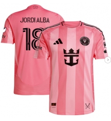 Men's Inter Miami CF Jordi Alba adidas Light Pink 2025 Euforia Authentic Player Jersey
