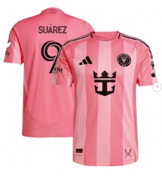 Men's Inter Miami CF Luis Suárez adidas Light Pink 2025 Euforia Authentic Player Jersey