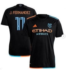 Men's New York City FC Julian Fernandez adidas Black 2024 24 7 Kit Replica Player Jersey