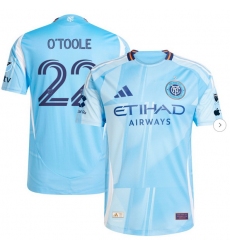 Men's New York City FC Kevin O'Toole adidas Light Blue 2025 The Excelsior Kit Authentic Player Jersey