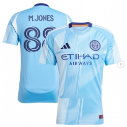 Men's New York City FC Malachi Jones adidas Light Blue 2025 The Excelsior Kit Replica Player Jersey