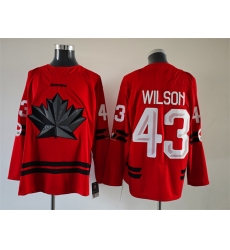 Men Canada Hockey 43 Tom Wilson Red Stitched Jersey Men Canada Hockey 43 Tom Wilson Red Stitched Jersey