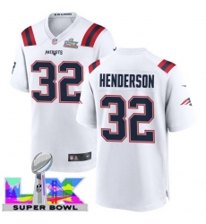 Men Women youth New England Patriots #32 TreVeyon Henderson 2025 2026 Super Bowl LX F U S E Stitched NFL Jersey White Men Women youth New England Patriots #32 TreVeyon Henderson 2025 2026 Super Bowl LX F U S E Stitched NFL Jersey White