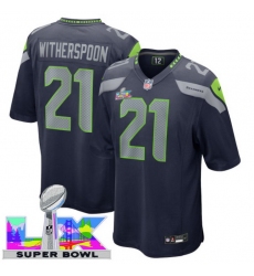 Men Women Youth Seattle Seahawks #21 Devon Witherspoon 2025 2026 Super Bowl LX F U S E Stitched NFL Jersey Blue Men Women Youth Seattle Seahawks #21 Devon Witherspoon 2025 2026 Super Bowl LX F U S E Stitched NFL Jersey Blue