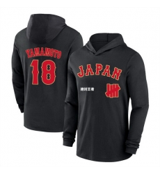 Men Japan Baseball 18 Yoshinobu Yamamoto Black 2026 World Baseball Classic Club Hoodie Men Japan Baseball 18 Yoshinobu Yamamoto Black 2026 World Baseball Classic Club Hoodie