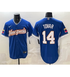 Men Venezuela Baseball 14 Ezequiel Tovar Royal 2026 World Baseball Classic Road Stadium Stitched Jersey Men Venezuela Baseball 14 Ezequiel Tovar Royal 2026 World Baseball Classic Road Stadium Stitched Jersey