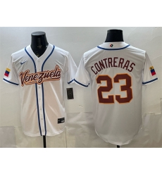 Men Venezuela Baseball William Contreras White 2026 World Baseball Classic Home Stadium Stitched Jersey Men Venezuela Baseball William Contreras White 2026 World Baseball Classic Home Stadium Stitched Jersey