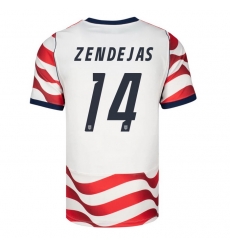 USA 2026 FIFA World Cup Soccer White Jersey Set ( Have Shorts ) Alejandro Zendejas #14 USA 2026 FIFA World Cup Soccer White Jersey Set ( Have Shorts ) Alejandro Zendejas #14