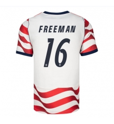 USA 2026 FIFA World Cup Soccer White Jersey Set ( Have Shorts ) Alex Freeman #16 USA 2026 FIFA World Cup Soccer White Jersey Set ( Have Shorts ) Alex Freeman #16