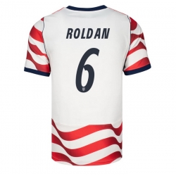 USA 2026 FIFA World Cup Soccer White Jersey Set ( Have Shorts ) Cristian Roldan #6