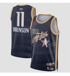 Men 2026 All Star 11 Jalen Brunson Navy Stitched Basketball Jersey Men 2026 All Star 11 Jalen Brunson Navy Stitched Basketball Jersey