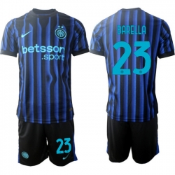 Men Internazionale 2026 Soccer Jerseys BlueBlack #23 BARELLA